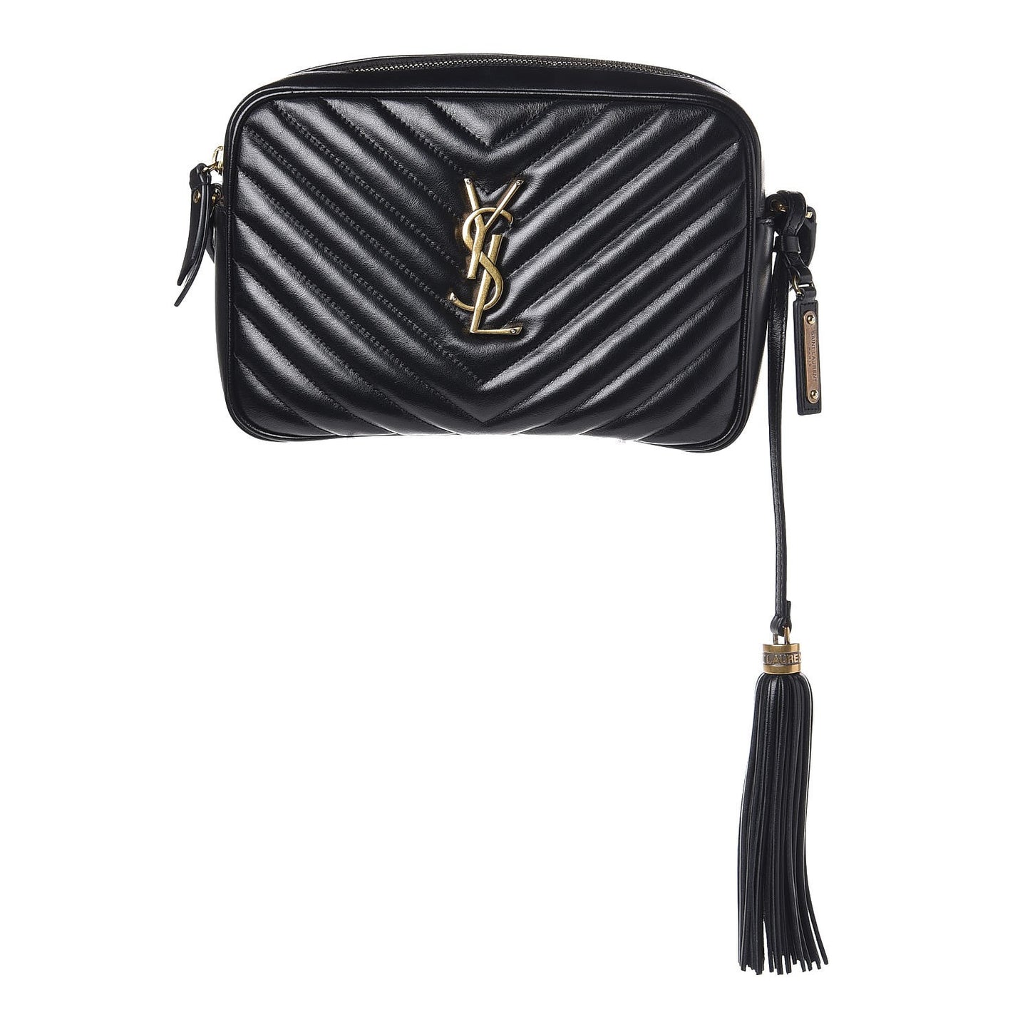 Calfskin Matelasse Monogram Lou Camera Bag Black