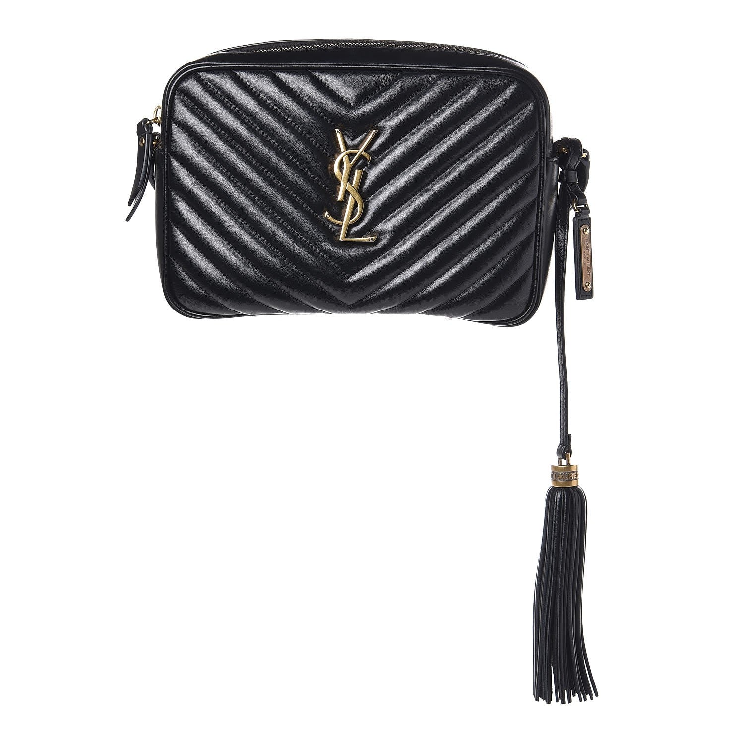 Saint Laurent Calfskin Matelasse Monogram Lou Camera Bag Black 1 of 8