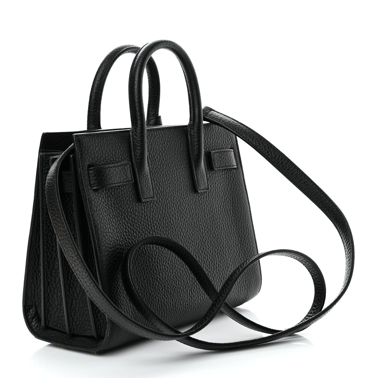 Grained Calfskin Nano Sac De Jour Black