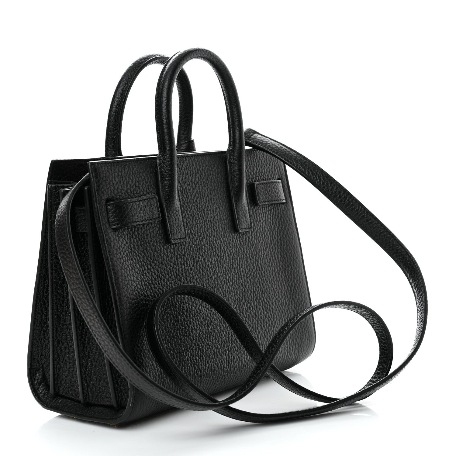 Saint Laurent Grained Calfskin Nano Sac De Jour Black 2 of 8
