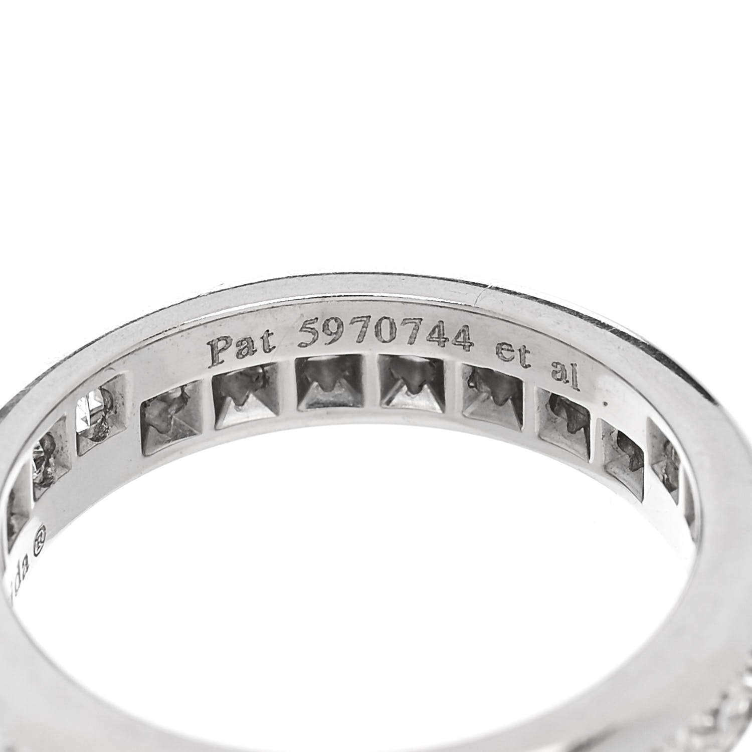 Tiffany Platinum Diamond 4mm Lucida Full Circle Band Ring 48 4.5 6 of 7