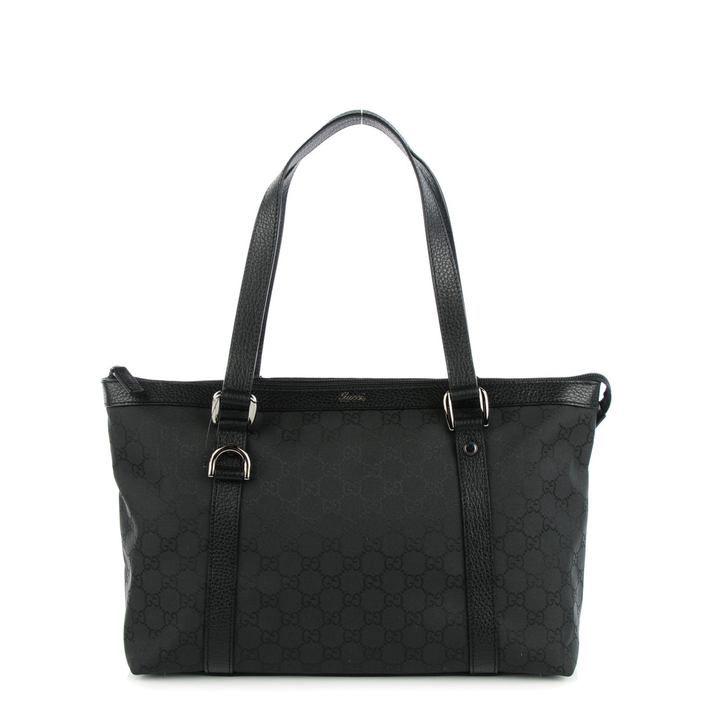 Nylon Monogram Medium Abbey Tote Black