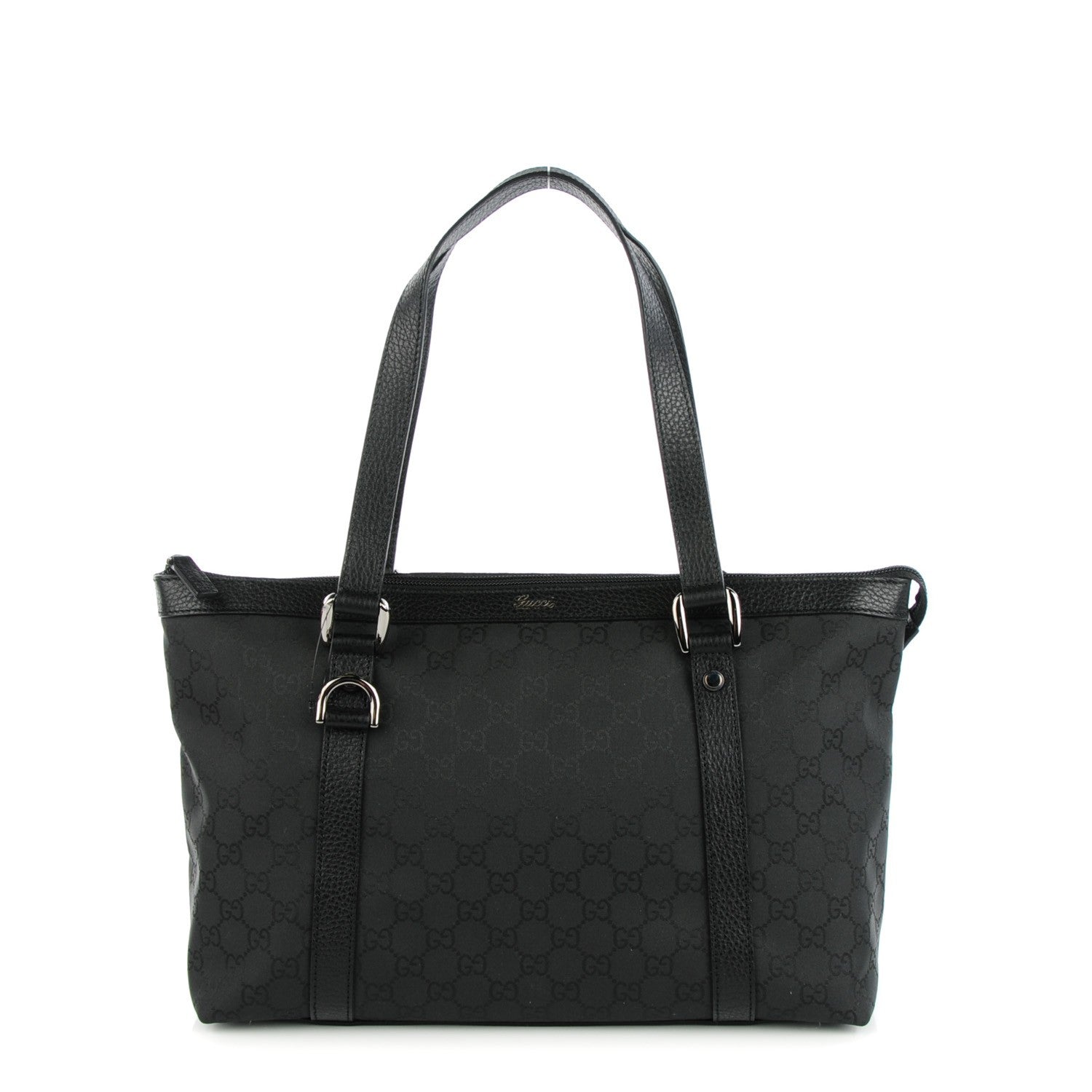 Gucci Nylon Monogram Medium Abbey Tote Black 1 of 7