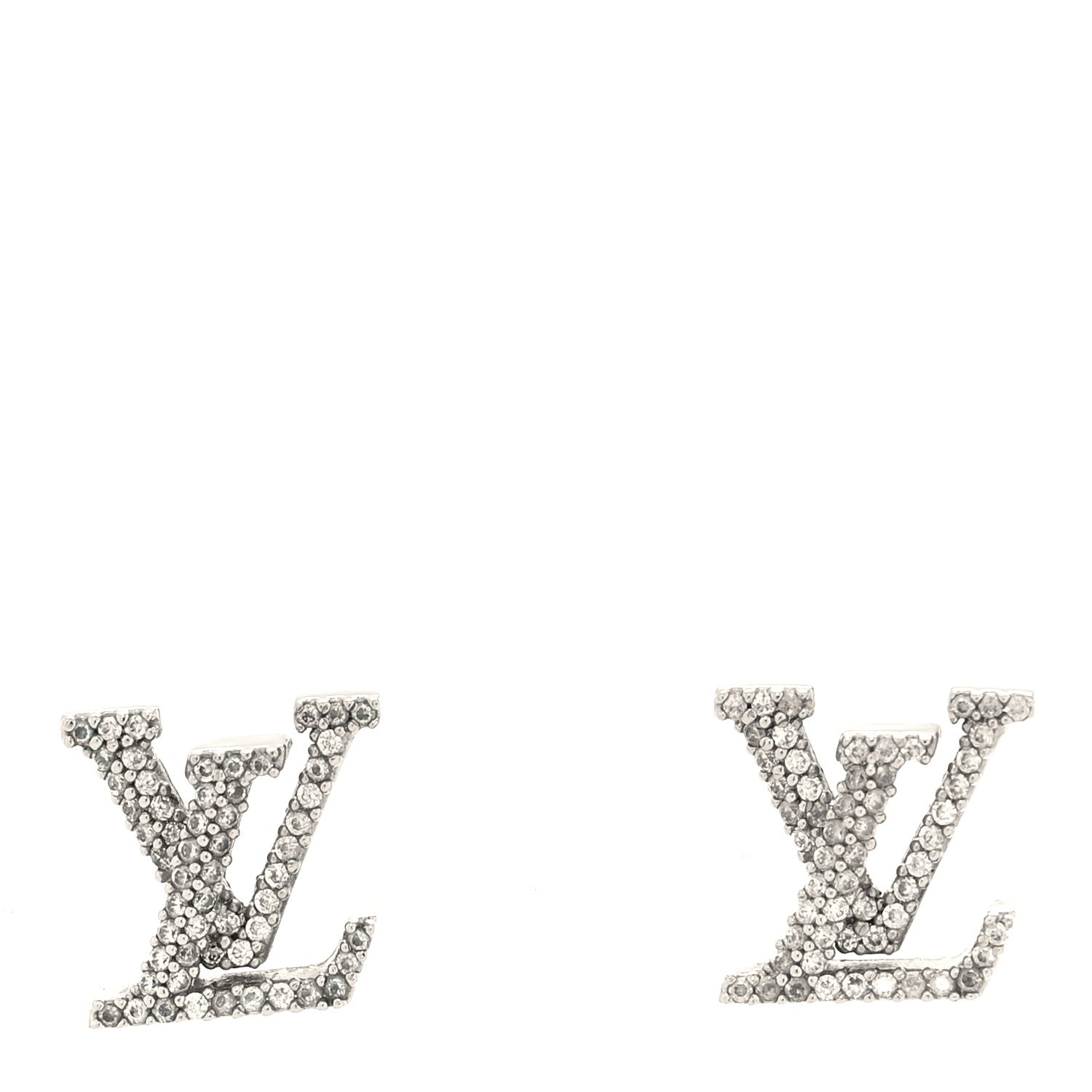 Louis Vuitton Crystal LV Iconic Earrings Silver 1 of 5