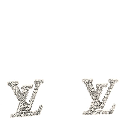 Louis Vuitton Crystal LV Iconic Earrings Silver 1 of 5