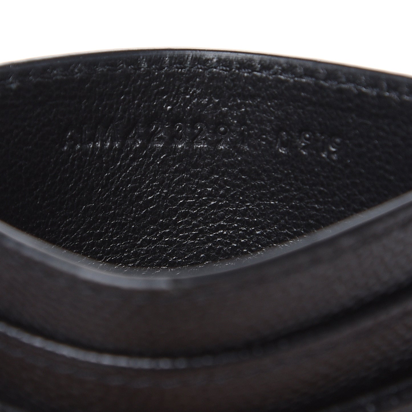 Grain De Poudre Matelasse Chevron Monogram Credit Card Case Black
