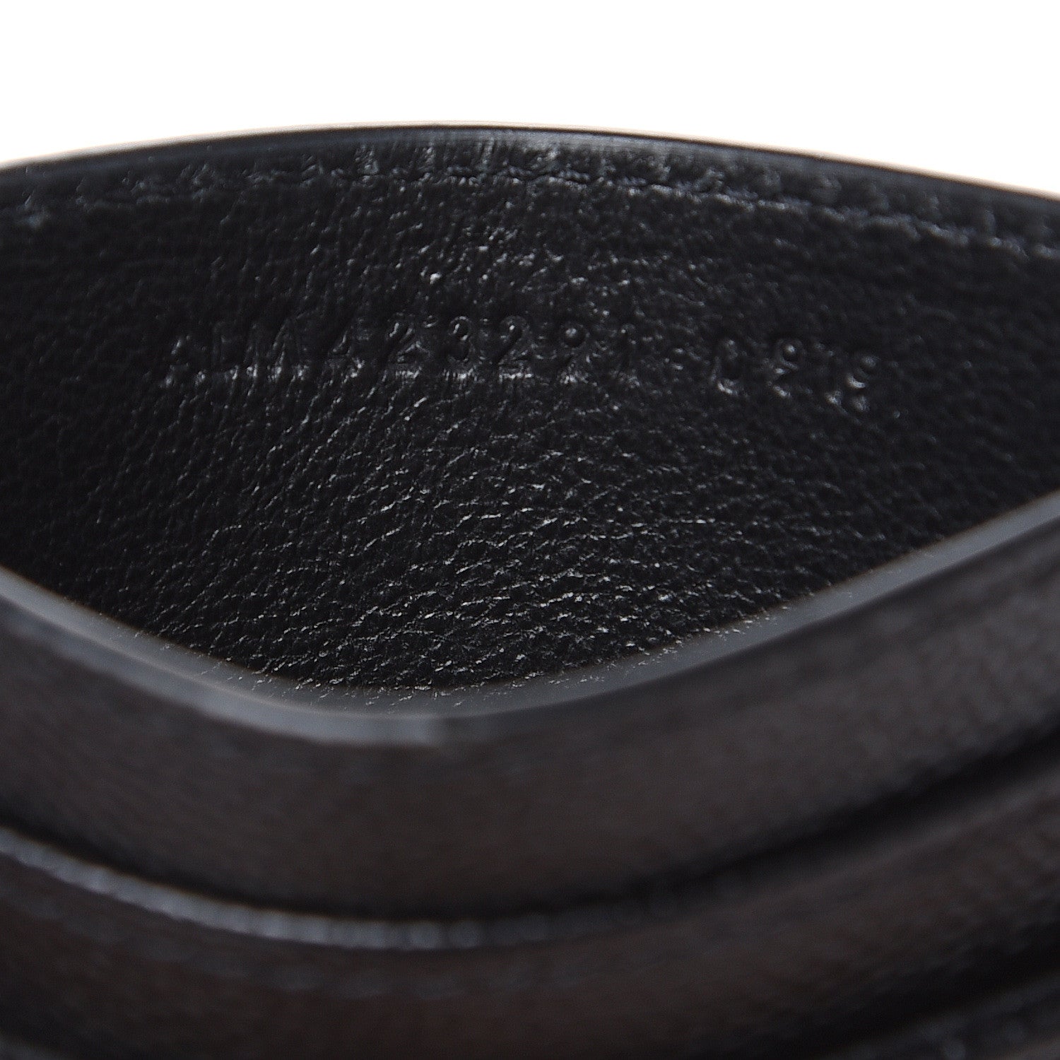 Saint Laurent Grain De Poudre Matelasse Chevron Monogram Credit Card Case Black 7 of 8