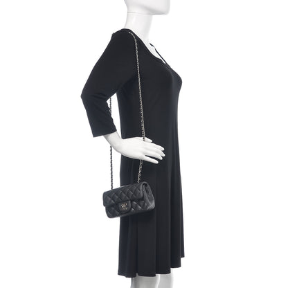 Chanel Metallic Caviar Quilted Extra Mini Flap Black 2 of 10