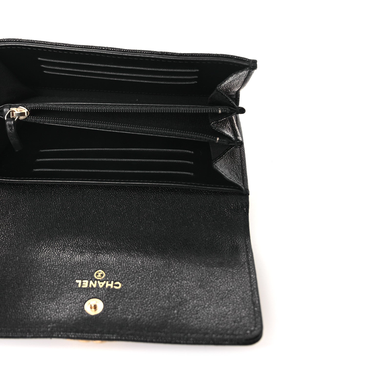 Chanel Caviar Quilted Medium Boy Flap Wallet Black 5 of 9