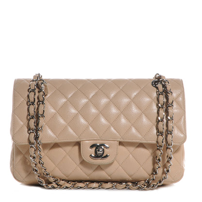 Chanel Caviar Quilted Medium Double Flap Beige Clair 1 of 8