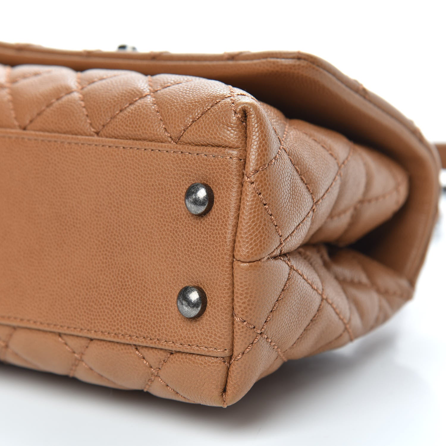 Chanel Caviar Quilted Mini Coco Handle Flap Camel 10 of 12