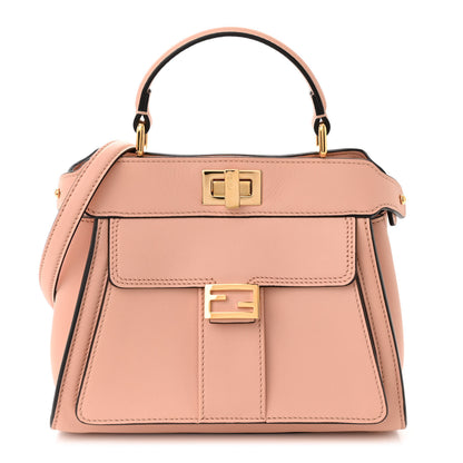 Fendi Nappa Pocket Mini Peekaboo Iconic Satchel Baby Pink 1 of 9
