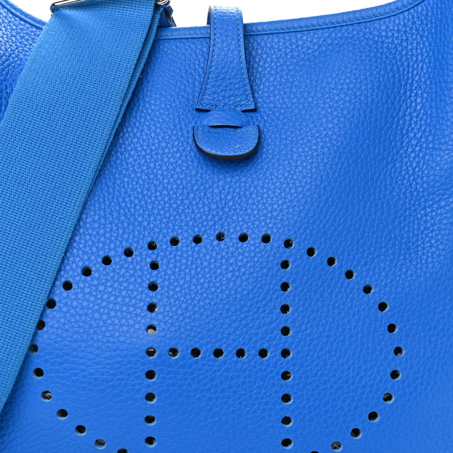 Hermes Taurillon Clemence Evelyne III PM Bleu Hydra 5 of 10