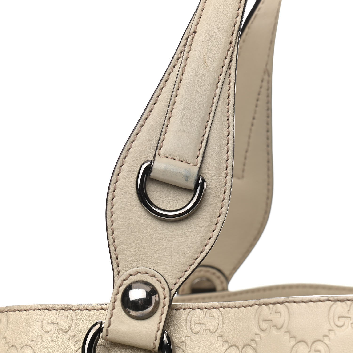 Gucci Guccissima Medium Icon Bit Tote Off White 9 of 13