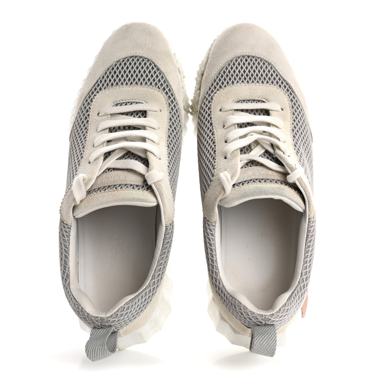 Air Mesh Suede Goatskin Bouncing Sneakers  38 Gris Lulea White