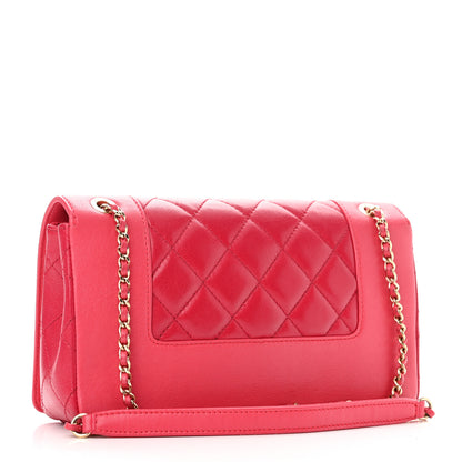 Chanel Sheepskin Quilted Medium Vintage Mademoiselle Flap Dark Pink 2 of 9