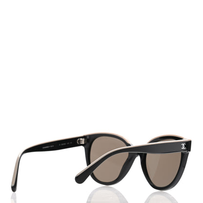 Chanel Acetate CC Butterfly Sunglasses 5414 Black Beige 4 of 7