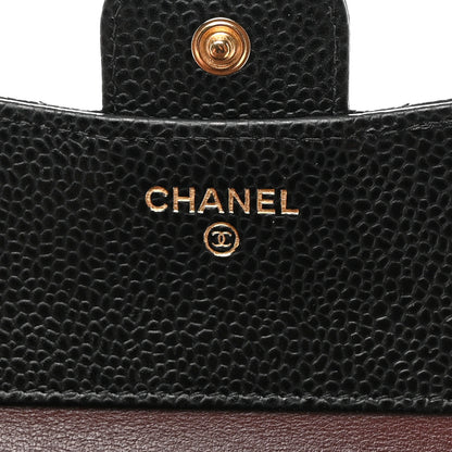 Chanel Caviar Quilted Compact Flap Wallet Black 6 of 8
