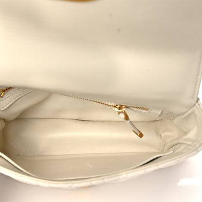 Christian Dior Calfskin Cannage Small Caro Bag Ivory 5 of 10