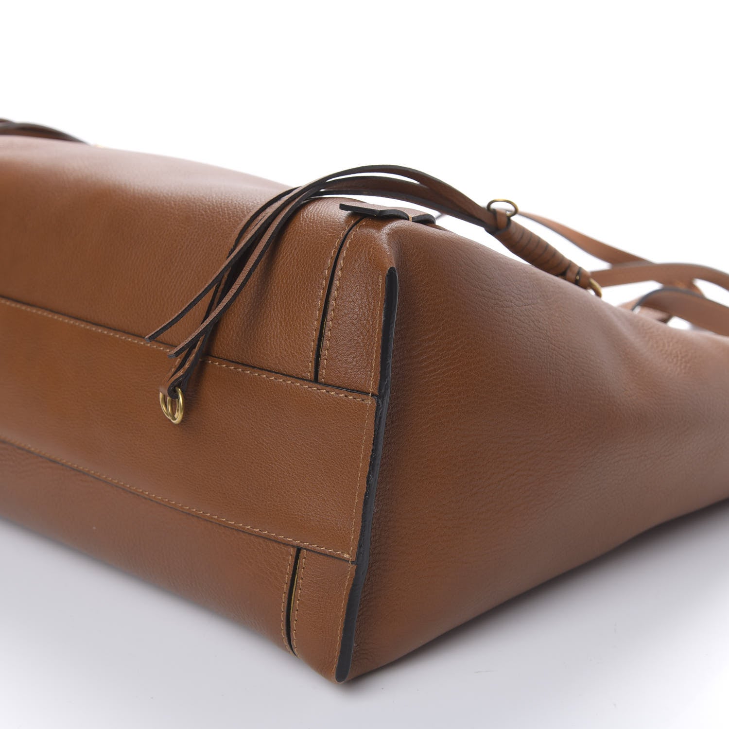 Chloe Smooth Calfskin Medium Milo Shopping Tote Caramel 8 of 9