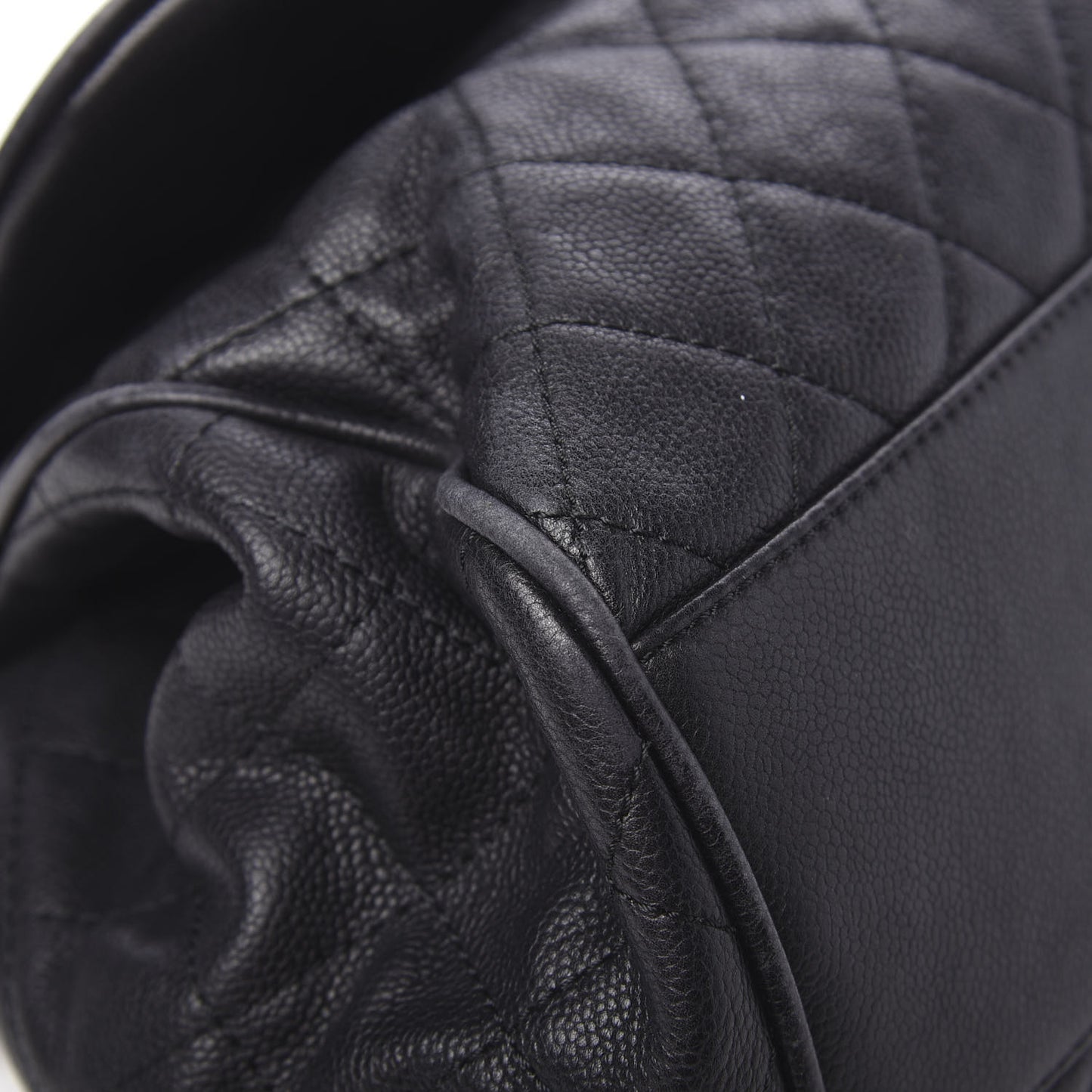 Caviar Quilted Timeless Accordion Flap Black