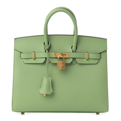Hermes Epsom Birkin Sellier 25 Vert Criquet 1 of 11