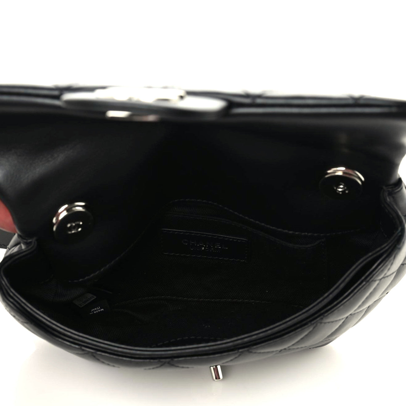 Chanel Calfskin Quilted CC Uniform Flap Belt Bag Black 7 of 9
