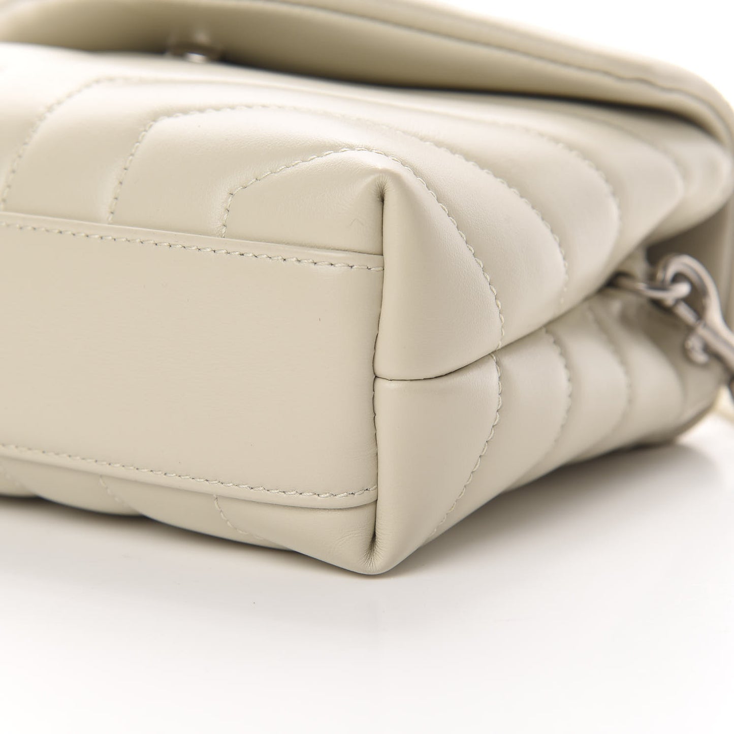 Calfskin Y Quilted Monogram Toy Loulou Crossbody Bag Ivory