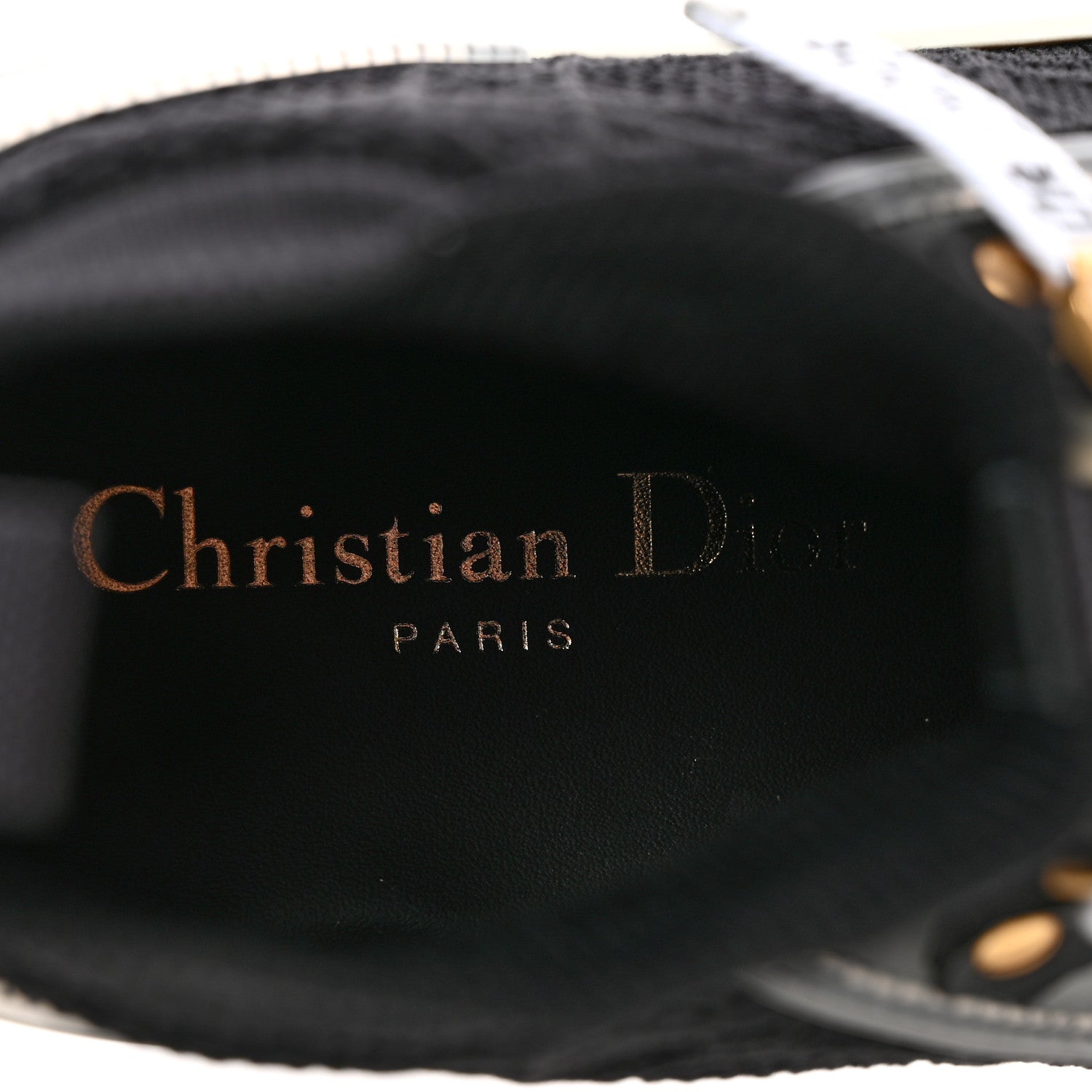 Christian Dior Technical Knit Calfskin Womens Walk'N'Dior High Top Sneakers 37 Black 8 of 11