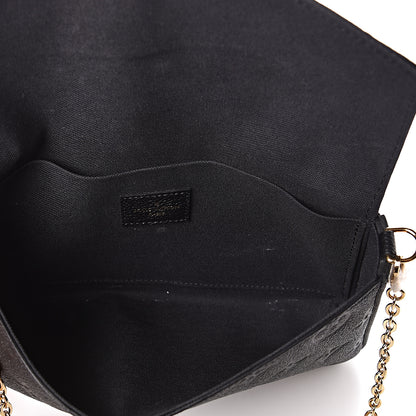 Louis Vuitton Empreinte Pochette Felicie Chain Wallet Black 5 of 10