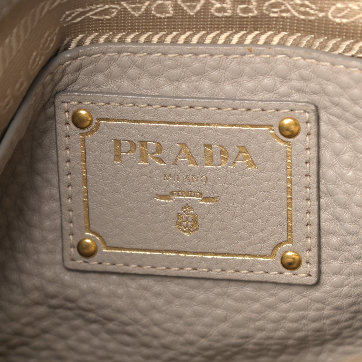 Prada Vitello Daino Shoulder Bag Argilla 6 of 10