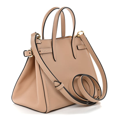 Valentino Garavani Calfskin Vlogo Small Antibes Tote Rose Sand 3 of 9