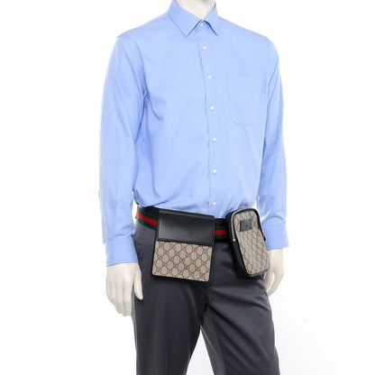 Gucci GG Supreme Monogram Web Belt Bag Black 2 of 8
