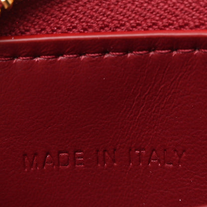 Christian Dior CHRISTIAN DIOR Patent Cannage Small Lady Dior Voyageur Coin Purse Cherry Red 7 of 9