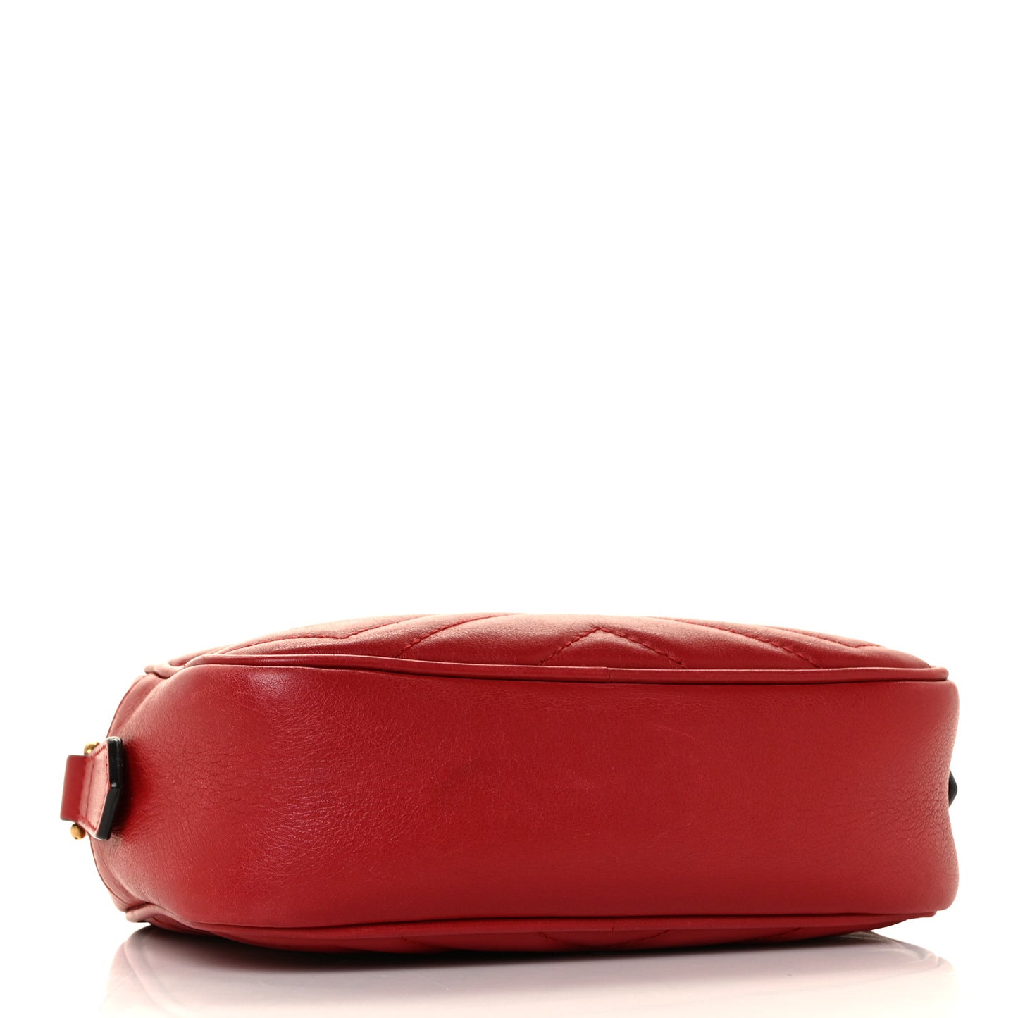 Calfskin Matelasse Mini GG Marmont Chain Shoulder Bag Hibiscus Red