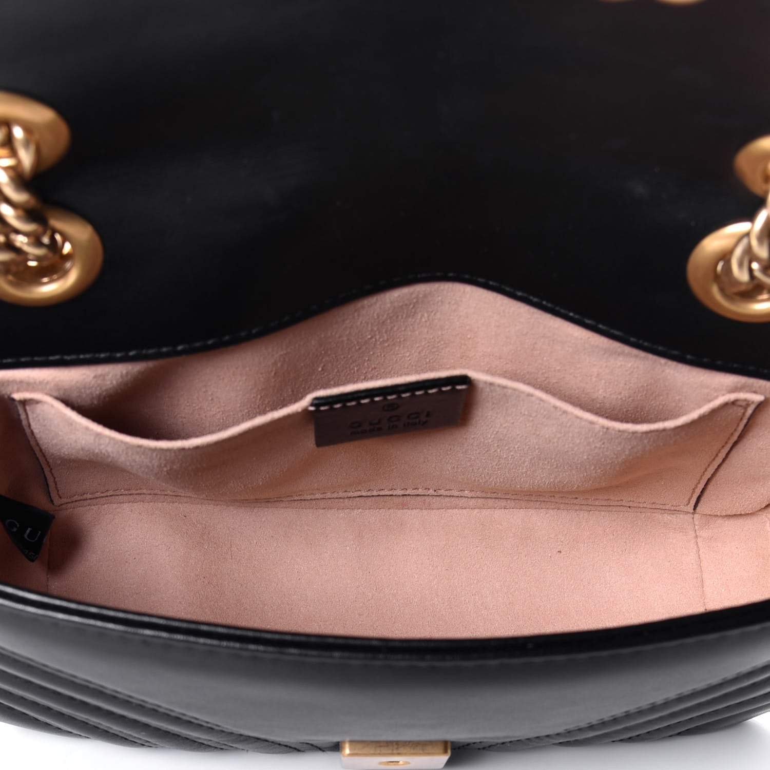 Gucci Calfskin Matelasse Mini GG Marmont Shoulder Bag Black 5 of 8