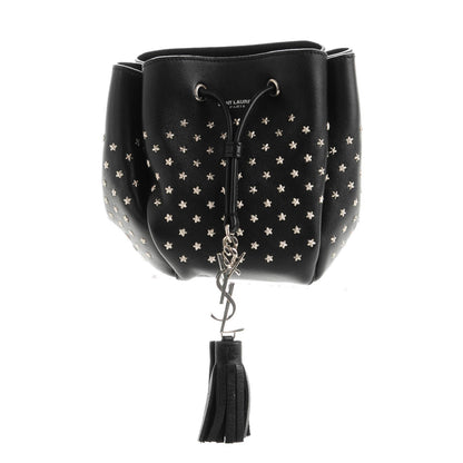 Saint Laurent Calfskin Small Star Studded Emmanuelle Bucket Bag Black 1 of 7