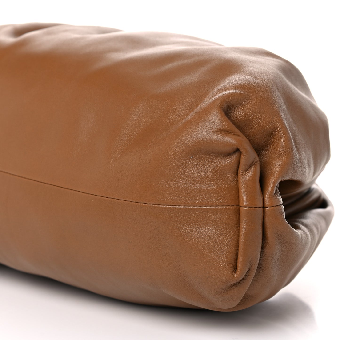 Smooth Butter Calf The Pouch Oversized Clutch Cammello