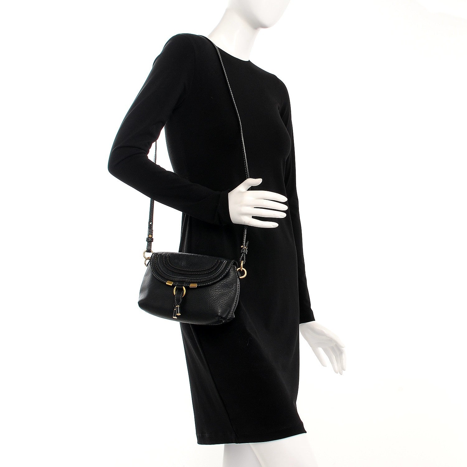 Chloe Calfskin Marcie Pochette Crossbody Bag Black 2 of 14