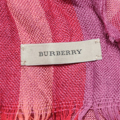 Burberry Modal Cashmere Silk Brit Sheer Mega Check Scarf Pink 3 of 4