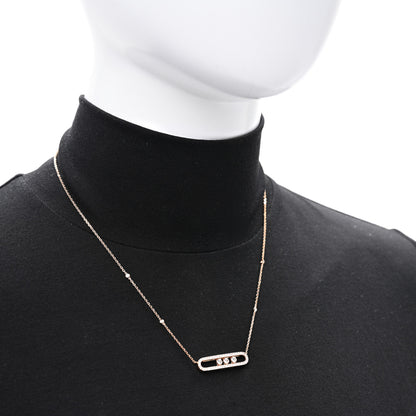 Messika 18K Rose Gold Diamond Move Pave Necklace 2 of 4