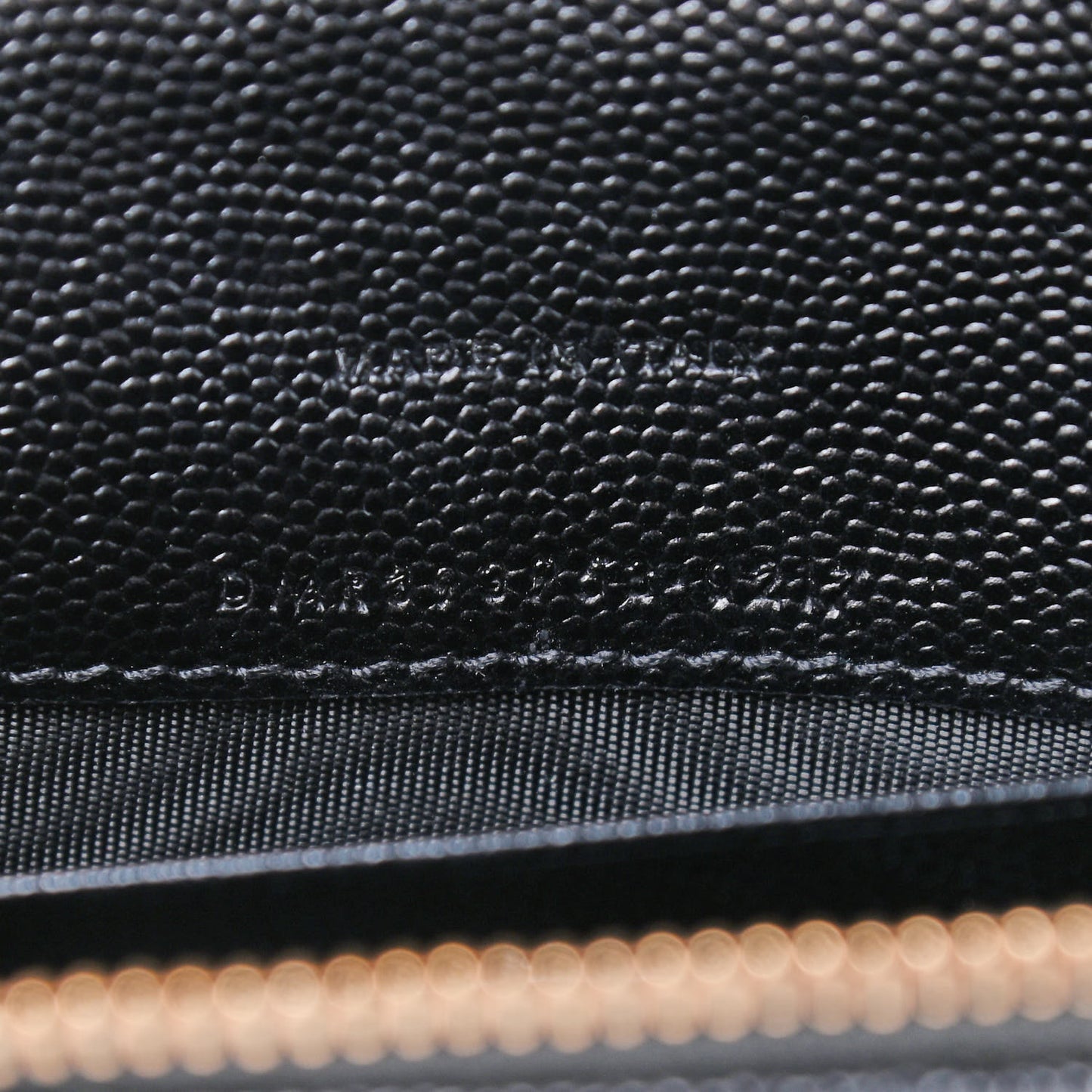 Grain De Poudre Matelasse Chevron Monogram Envelope Chain Wallet Black