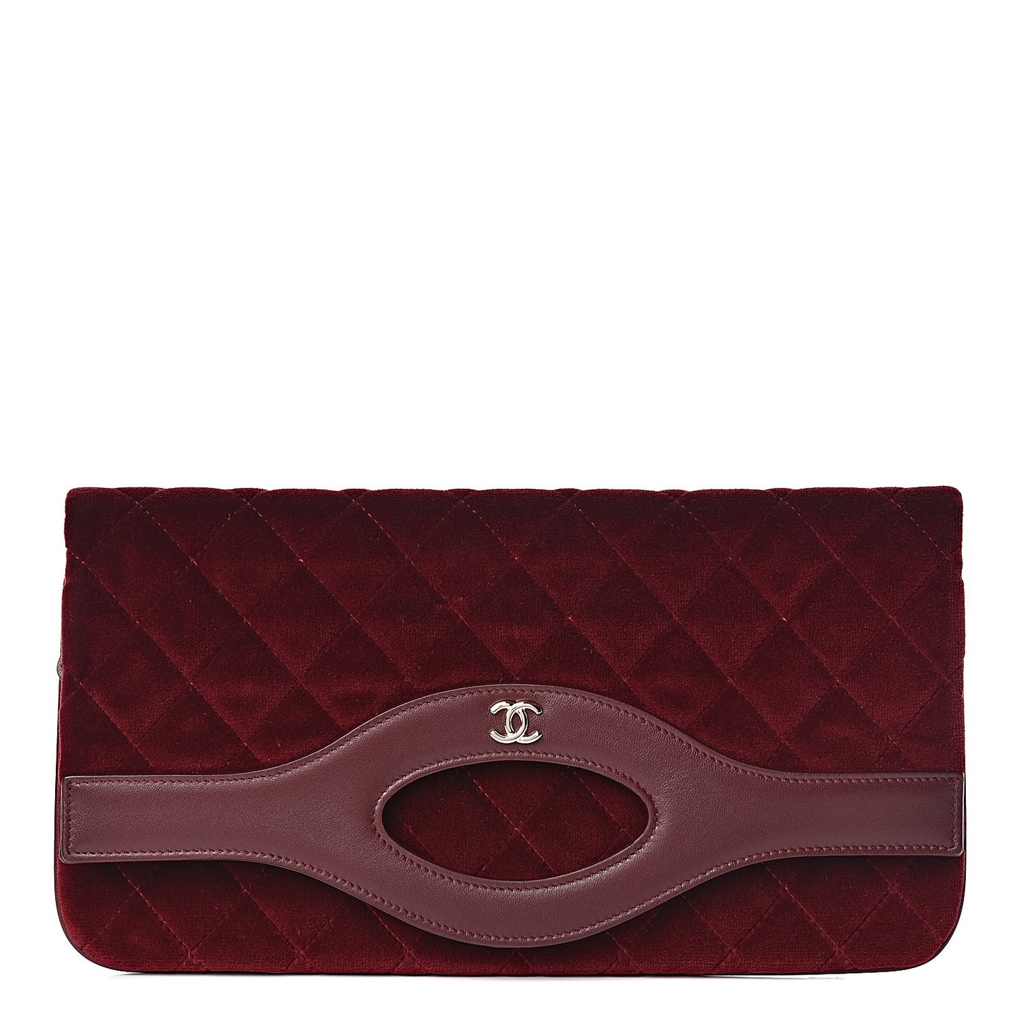 Velvet Lambskin Large 31 Pouch Burgundy