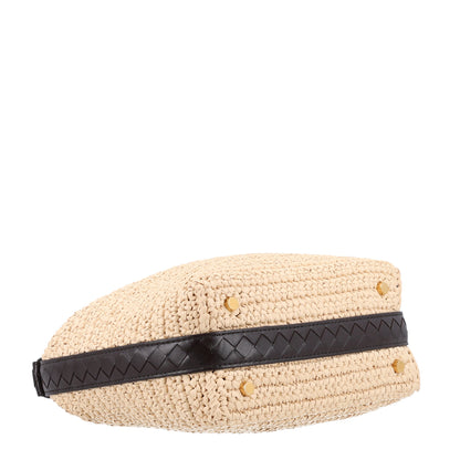 Bottega Veneta Raffia Woven Nappa Intrecciato Mini Wallace Natural Fondant 4 of 10