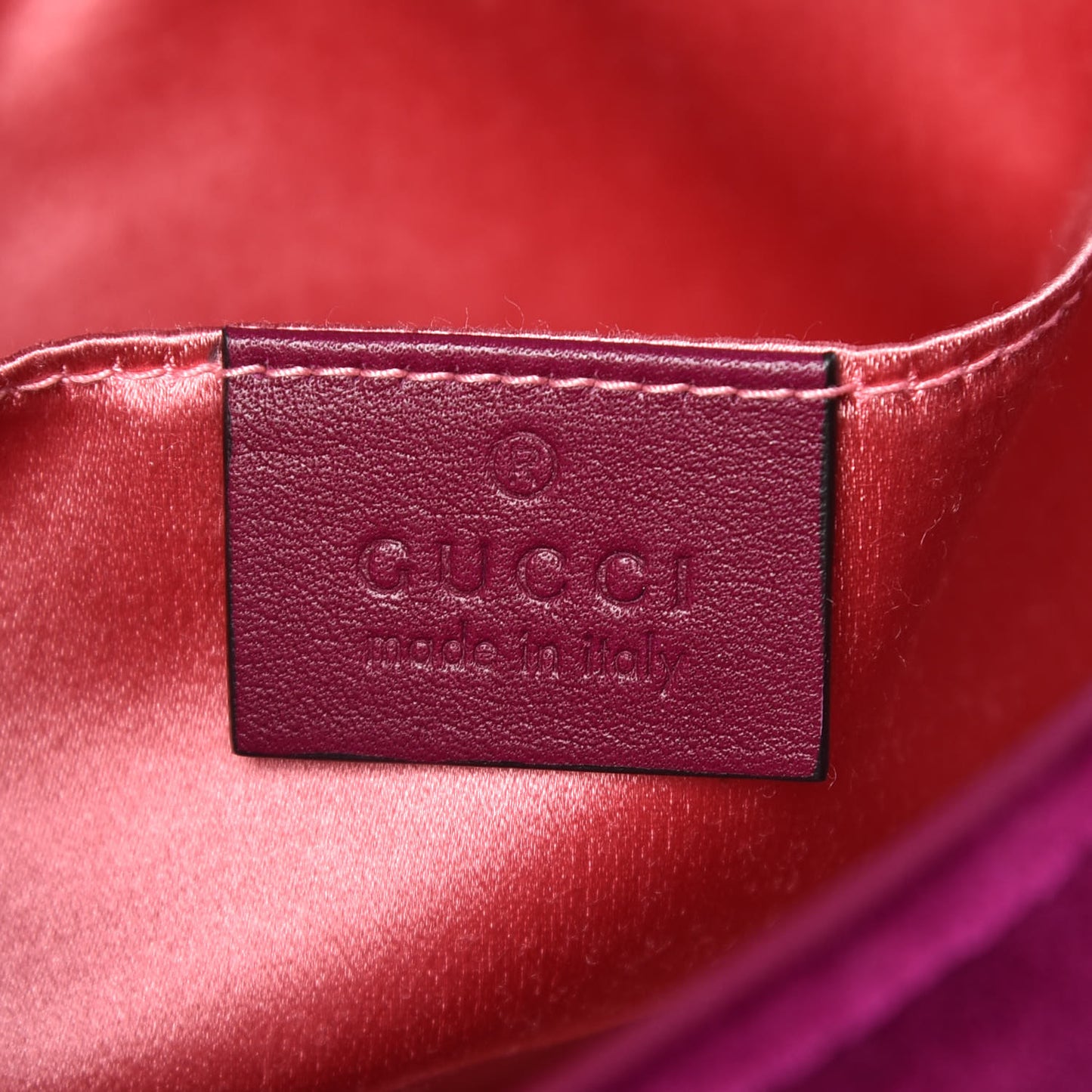 Velvet Matelasse Mini GG Marmont Shoulder Bag Fuchsia Violet Cyclamen