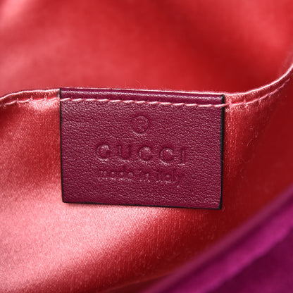 Gucci Velvet Matelasse Mini GG Marmont Shoulder Bag Fuchsia Violet Cyclamen 8 of 10