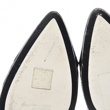 Chanel Patent Goatskin CC Lace Up Oxfords 36 Dark Navy 11 of 16