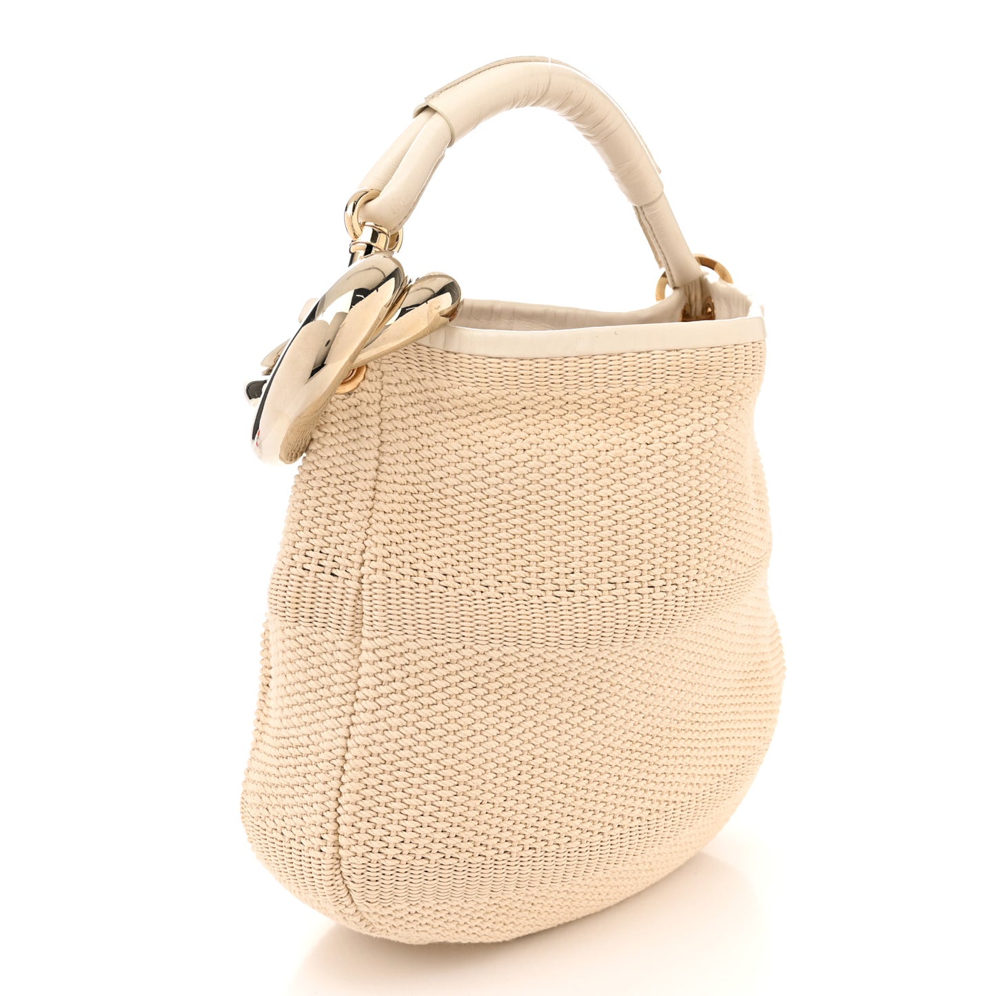 Raffia Small Sky Hobo Beige