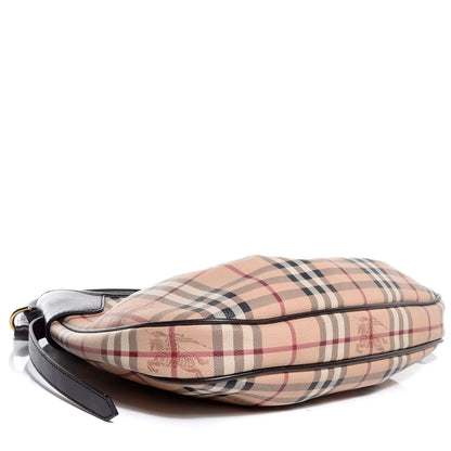 Burberry Haymarket Check Small Brooklyn Hobo Brown 5 of 11