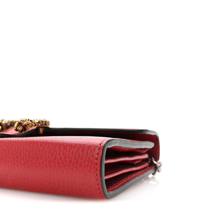 Gucci Calfskin Mini Dionysus Chain Wallet Hibiscus Red 10 of 10